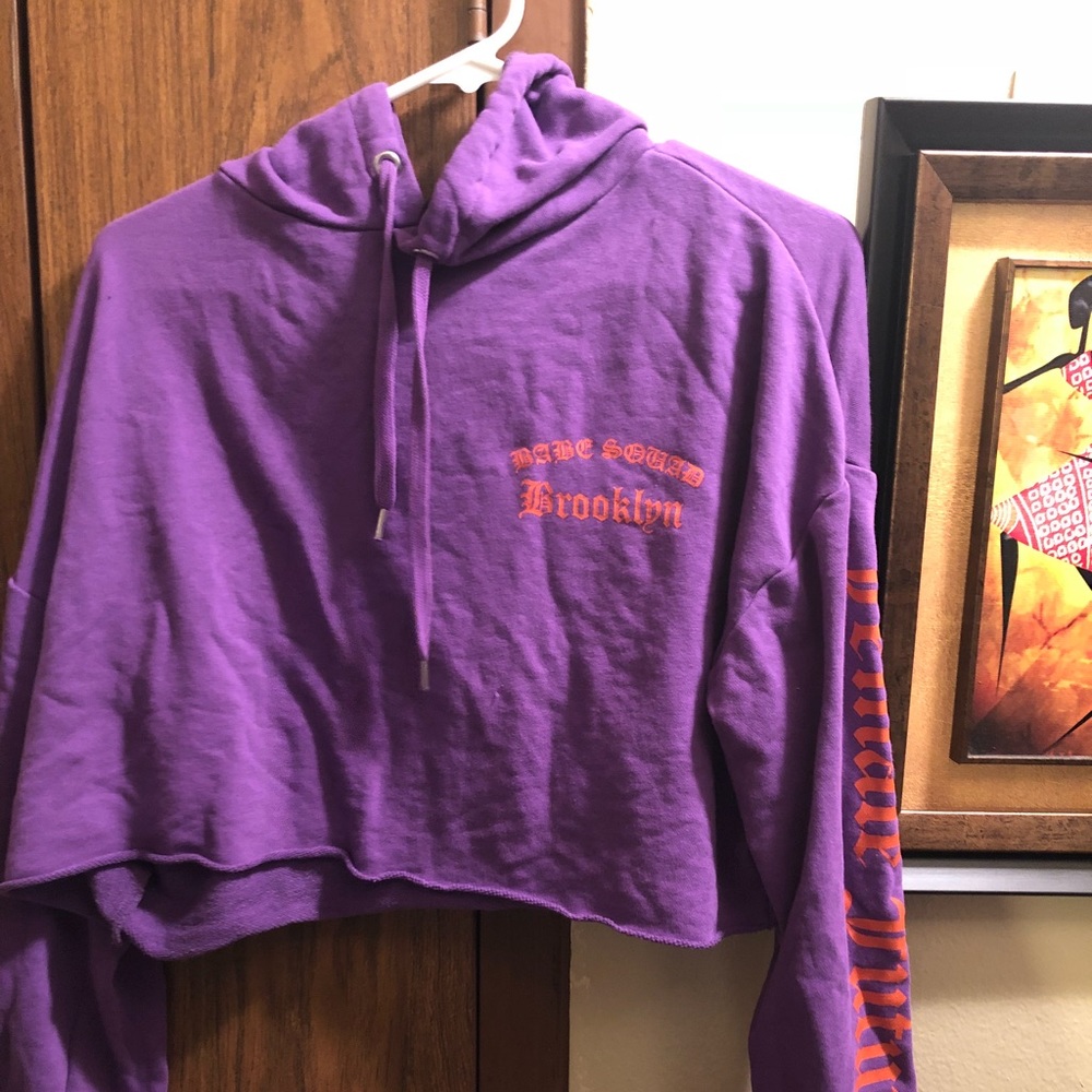 H &m crop top hoodie